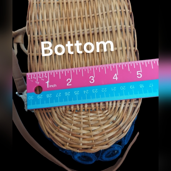 INC International Concepts Wicker Basket Crossbody / Handle Bag - Picture 7 of 10